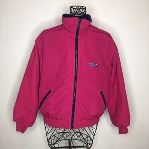 Vintage Eddie Bauer fuchsia fleece lined jacket
